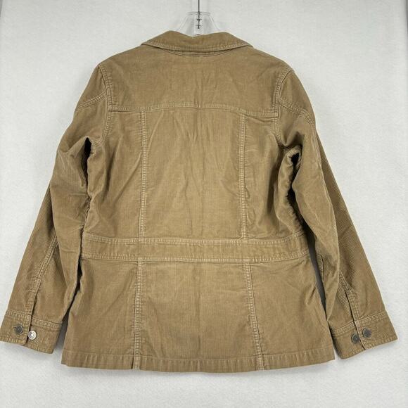 Eddie Bauer Corduroy Jacket Button Front 100% Cotton Light Brown Tan Size L - Picture 6 of 9